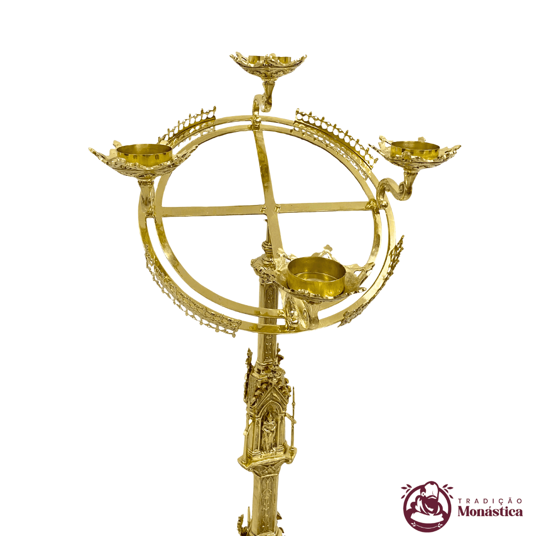 Castiçal para Coroa do Advento e Círio - 2 Em 1 - Gótica - 3