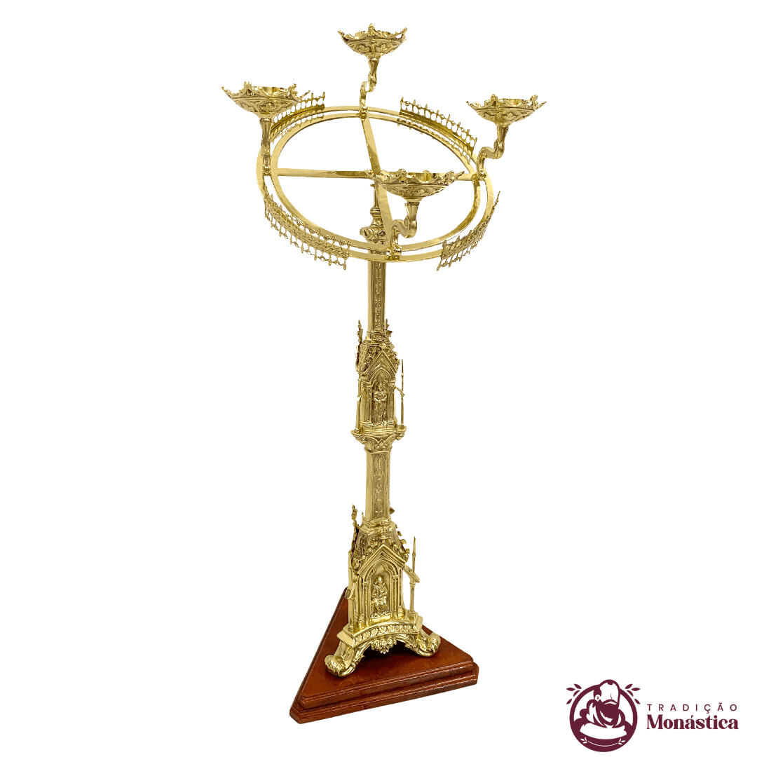 Castiçal para Coroa do Advento e Círio - 2 Em 1 - Gótica - 4