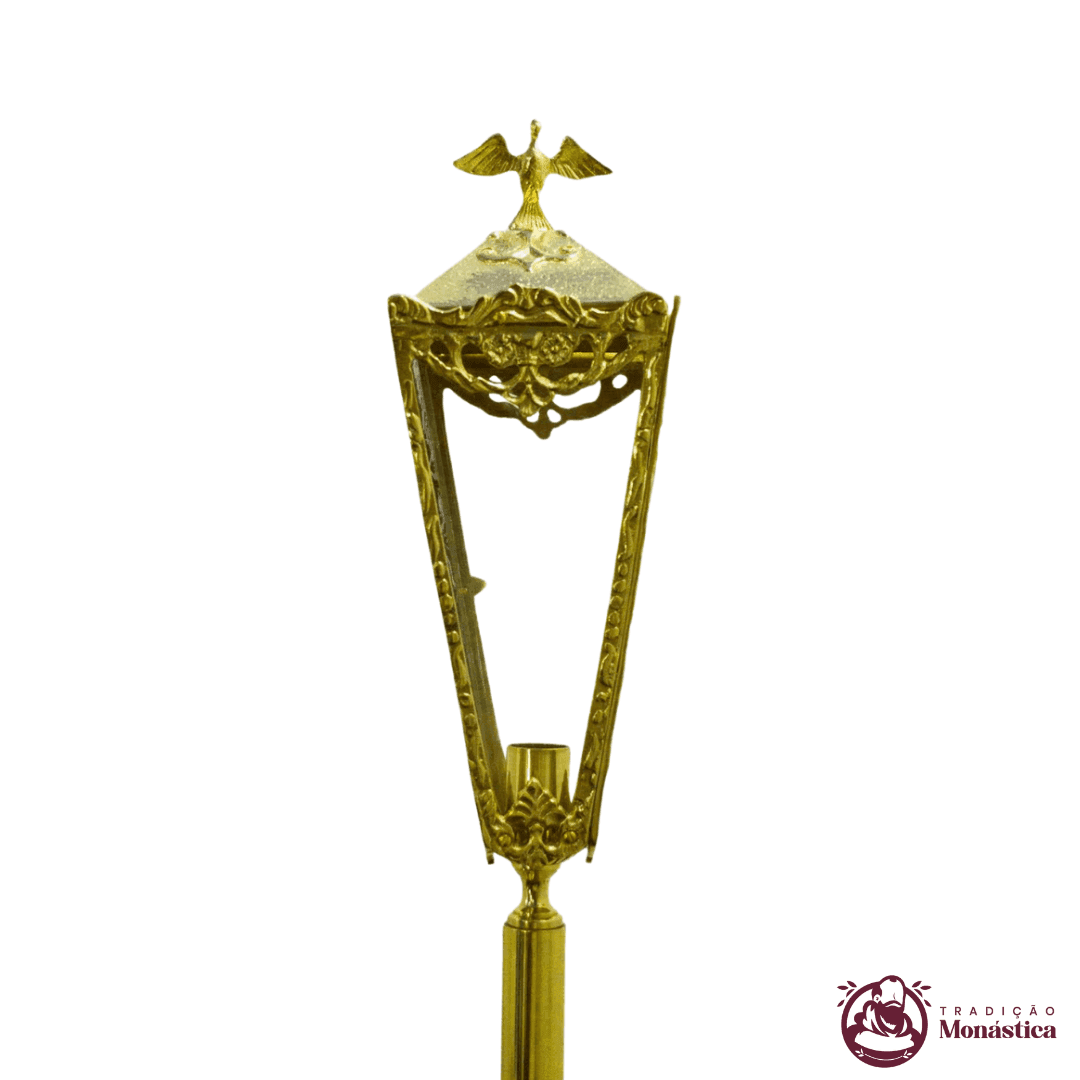 Conjunto de Cruz e Tochas para Procissão - Bronze - 4