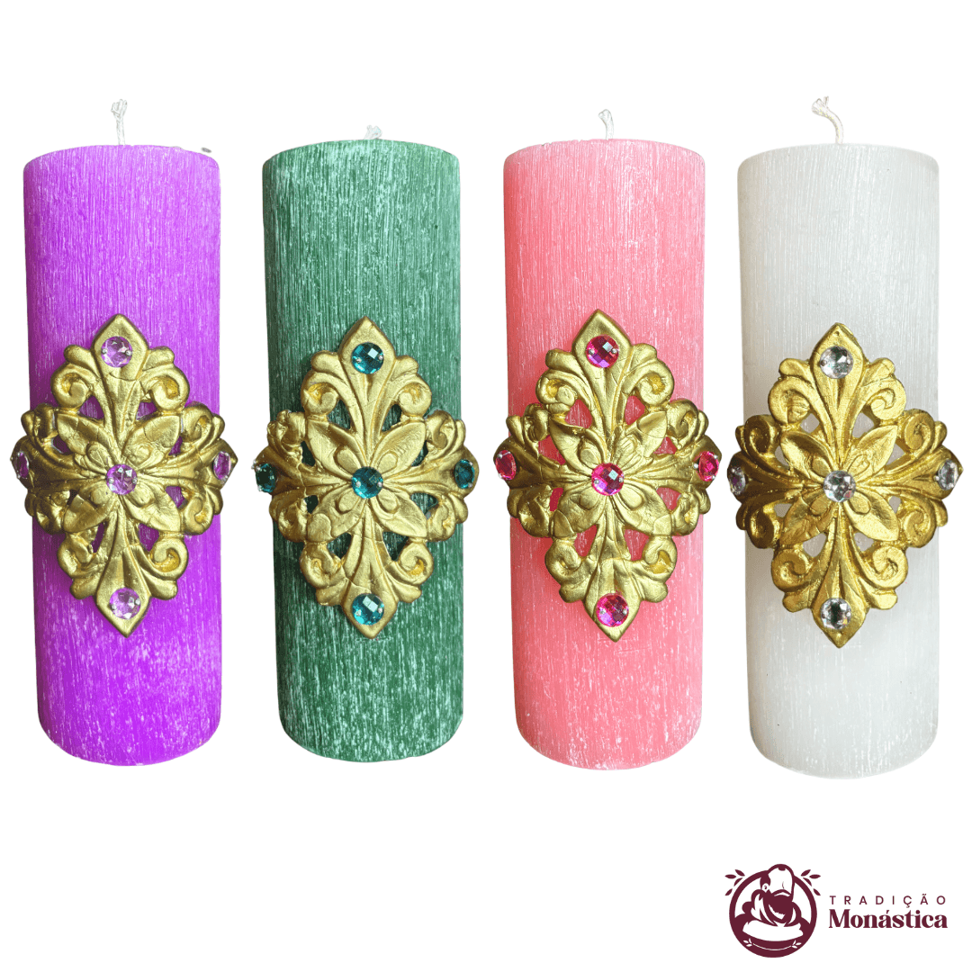 Conjunto de Velas do Advento - 20x7cm - Modelo Av04 - 2