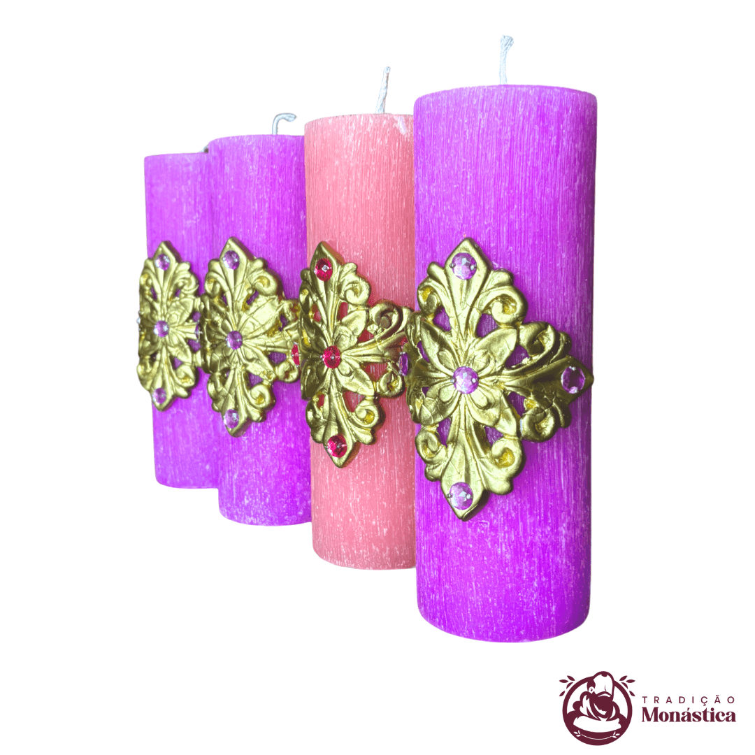 Conjunto de Velas do Advento - 20x7cm - Modelo Av04 - 3