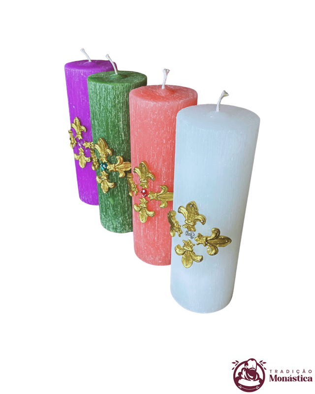 Conjunto de Velas do Advento - 20x7cm - Modelo Av09 Conjunto de Velas do Advento - 20x7cm - Modelo Av09