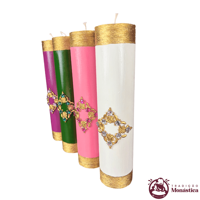 Conjunto de Velas do Advento - 30x7cm - Modelo Av08 Conjunto de Velas do Advento - 30x7cm - Modelo Av08