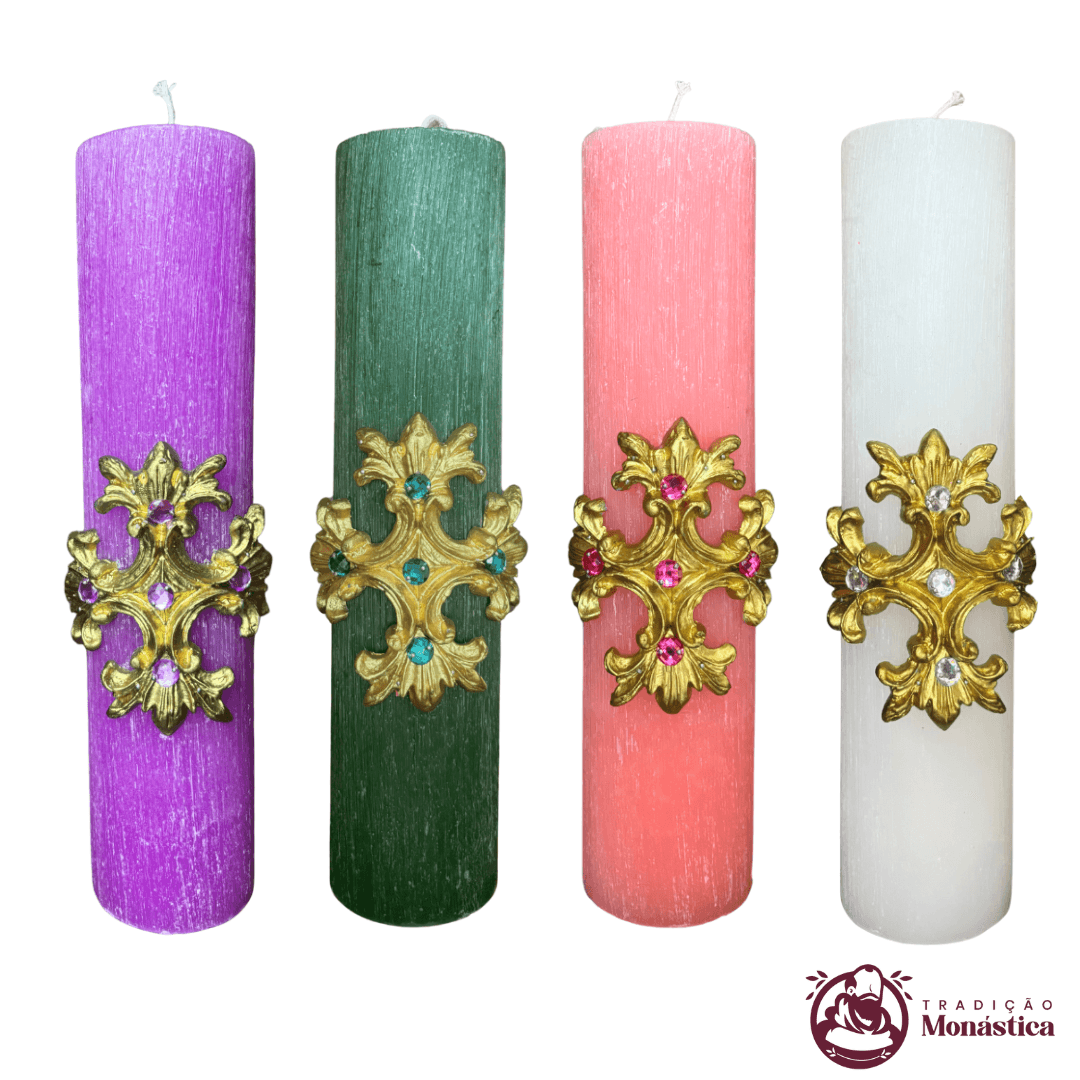 Conjunto de Velas do Advento - 30x7cm - Modelo Av03 - 2