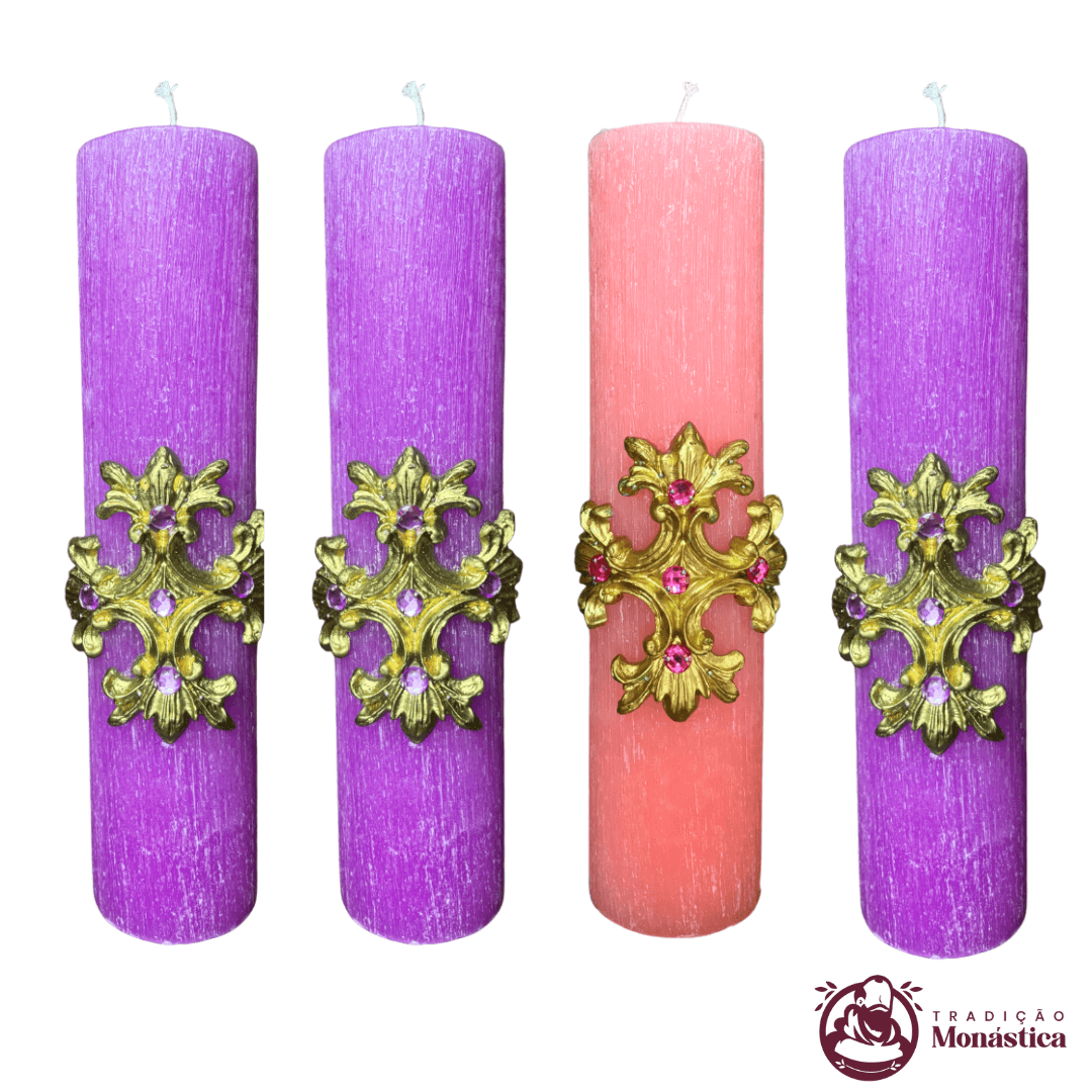 Conjunto de Velas do Advento - 30x7cm - Modelo Av03 - 4