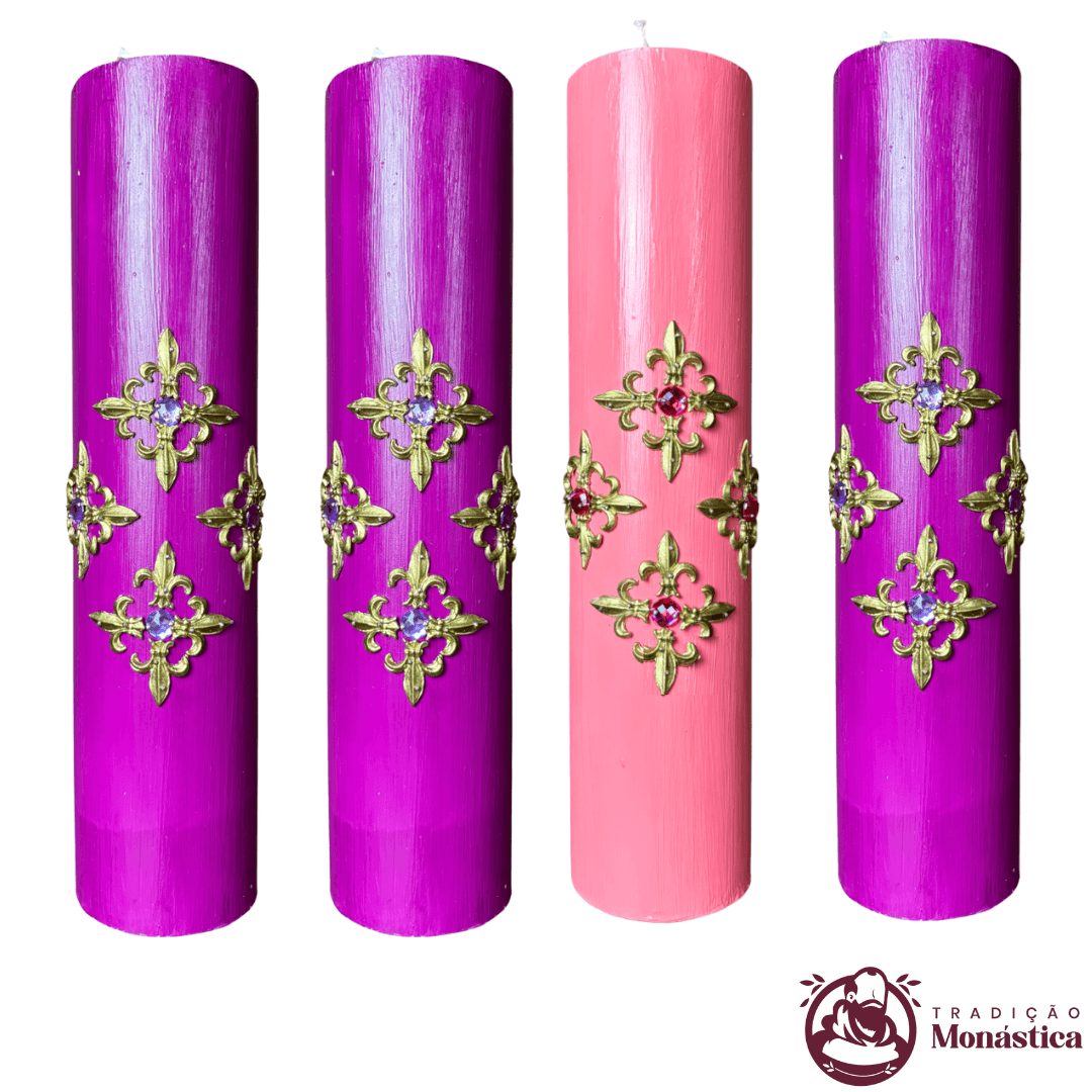 Conjunto de Velas do Advento - 30x7cm - Modelo Av02 - 4