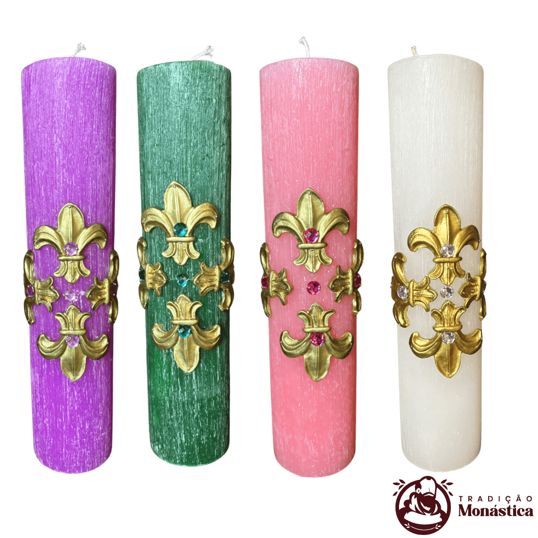 Conjunto de Velas do Advento - 30x7cm - Modelo Av10 - 2