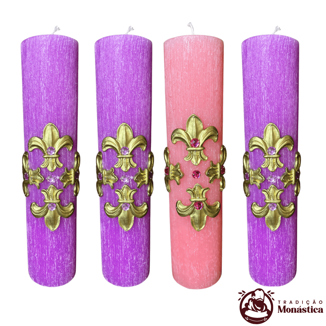 Conjunto de Velas do Advento - 30x7cm - Modelo Av10 - 4