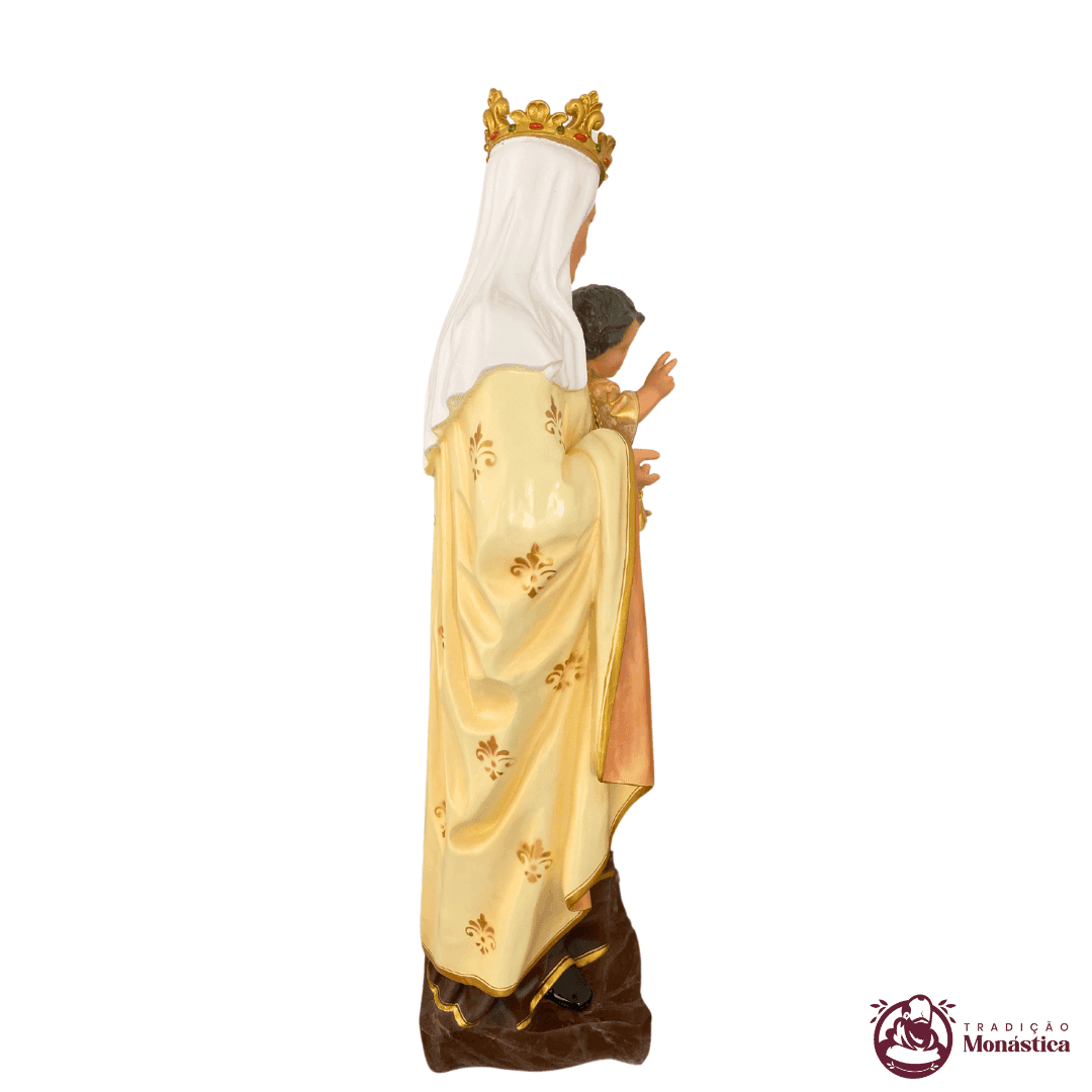 Imagem de Nossa Senhora do Carmo com 80cm - feita em Resina - 8