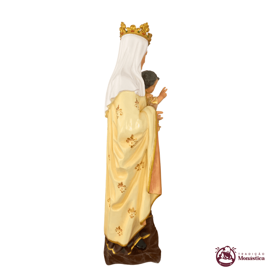 Imagem de Nossa Senhora do Carmo com 80cm - feita em Resina - 8