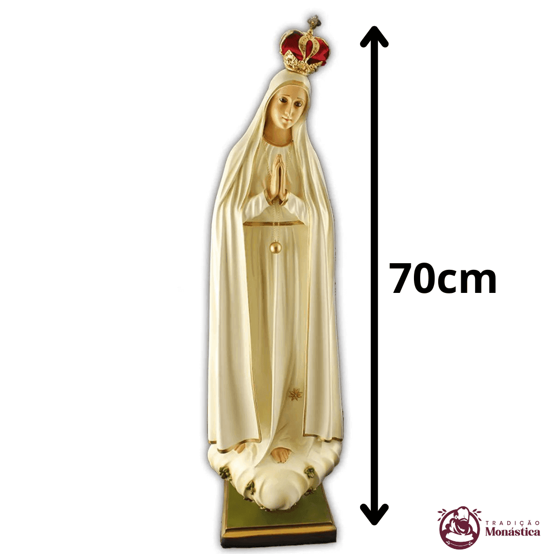 Imagem Escultura Nossa Senhora de Fátima 70cm - 5