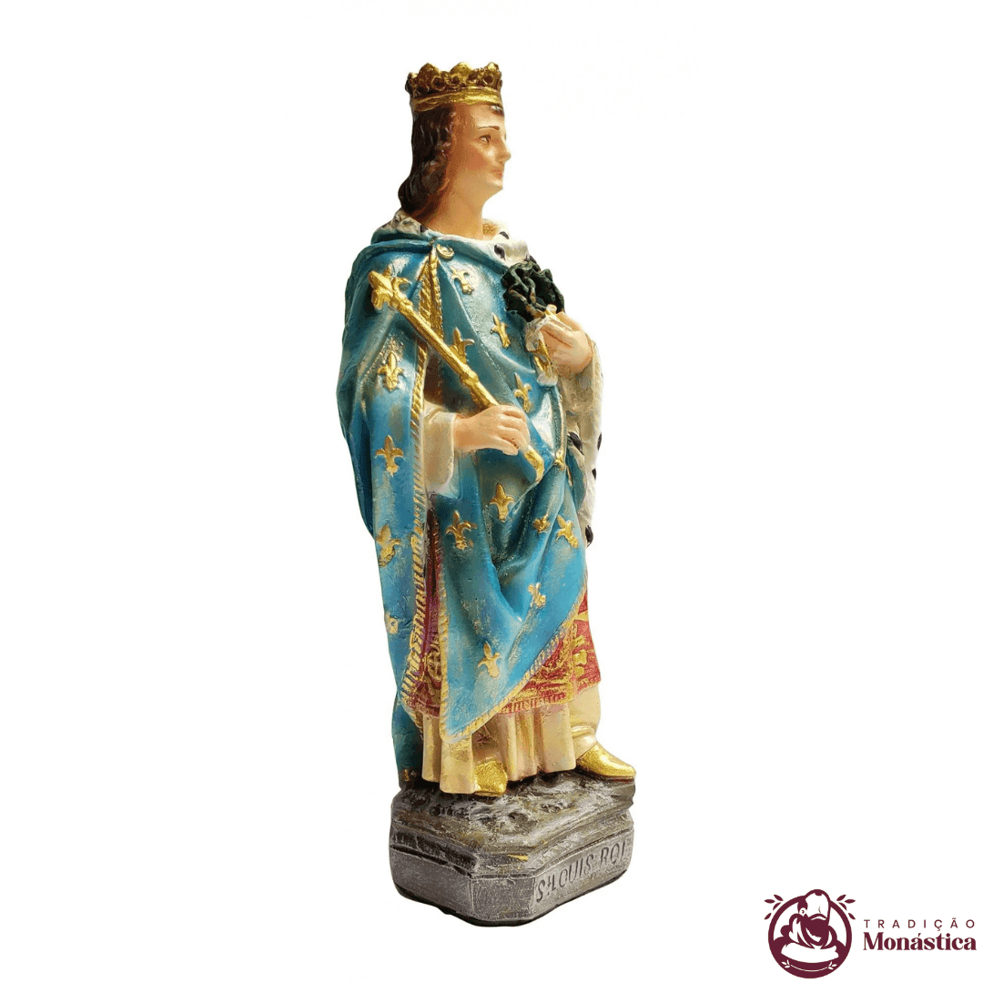 Imagem Escultura São Luis IX Rei da França - Policromado - 3