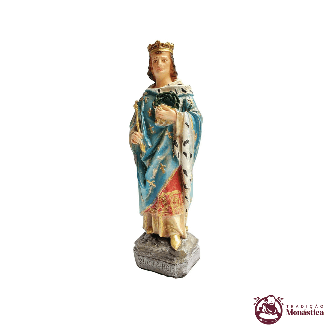 Imagem Escultura São Luis IX Rei da França - Policromado - 2