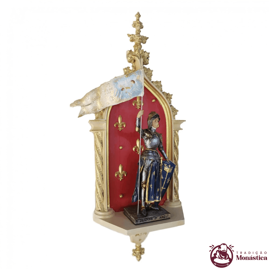 Imagem Santa Joana D'Arc com Peanha Oratório - 4