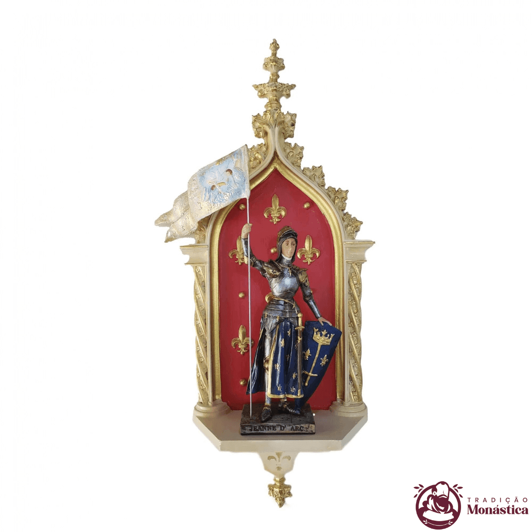 Imagem Santa Joana D'Arc com Peanha Oratório - 1