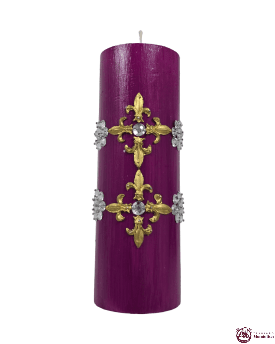 Kit de Velas do Advento com Cruz Dourada - 20x7cm - 4