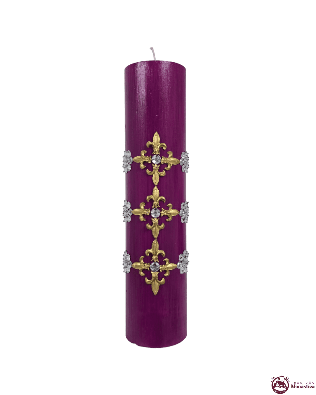 Kit de Velas do Advento com Cruz Dourada - 30x7cm - 4