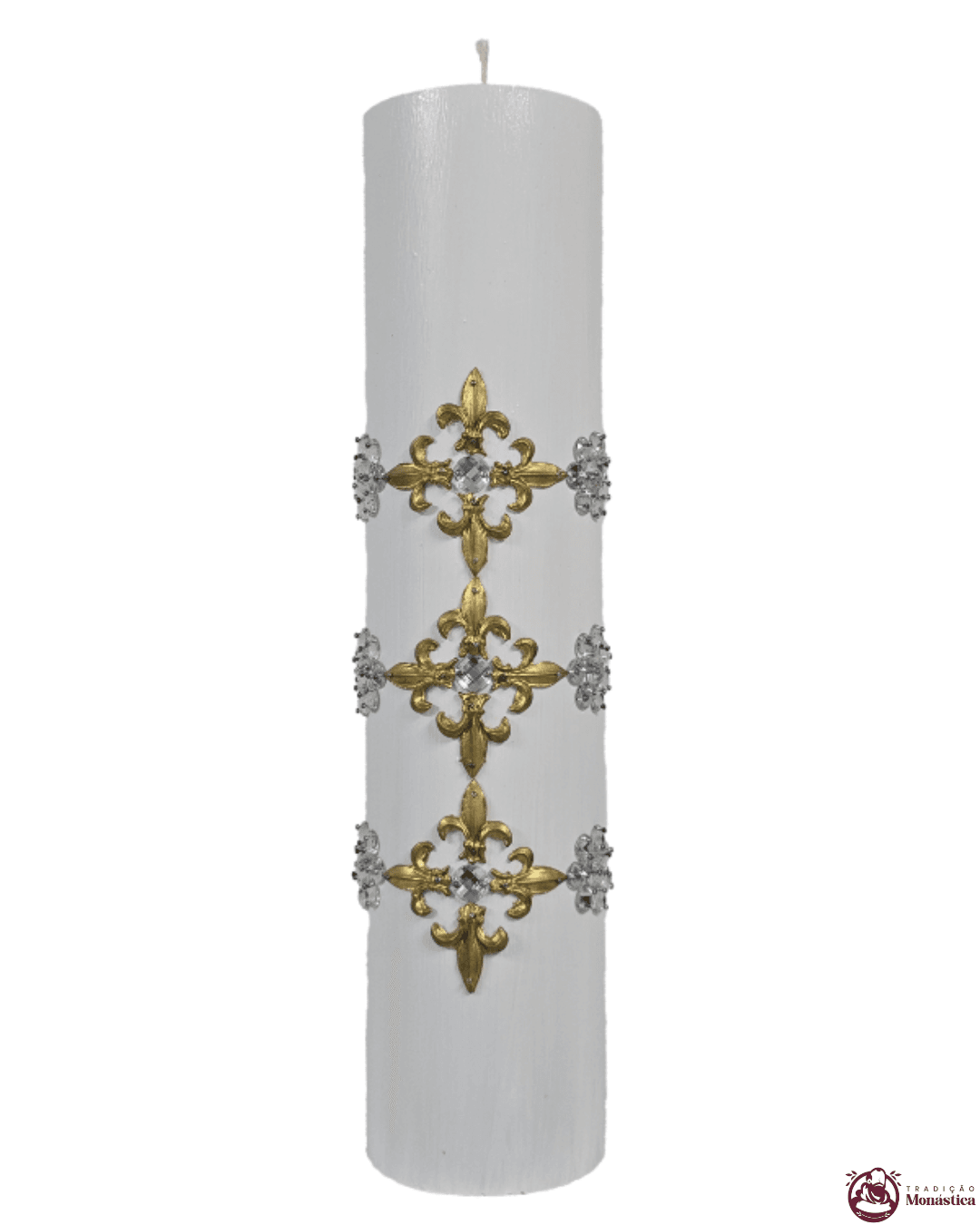 Kit de Velas do Advento com Cruz Dourada - 30x7cm - 6