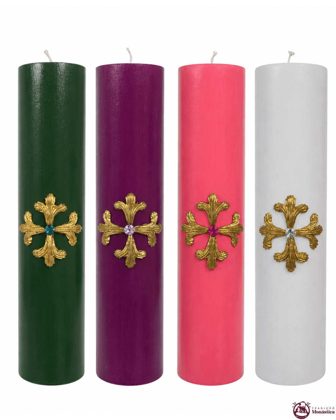 Kit de Velas do Advento Modelo Arabesco - 30x7cm Kit de Velas do Advento Modelo Arabesco - 30x7cm