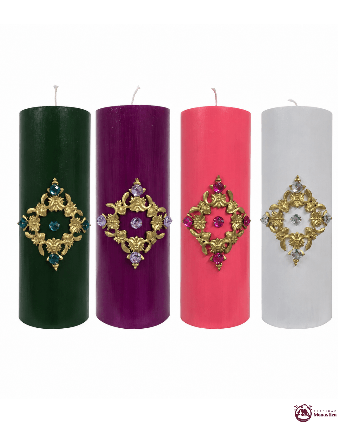 Kit de Velas do Advento com Estrela Dourada - 20x7cm Kit de Velas do Advento com Estrela Dourada - 20x7cm
