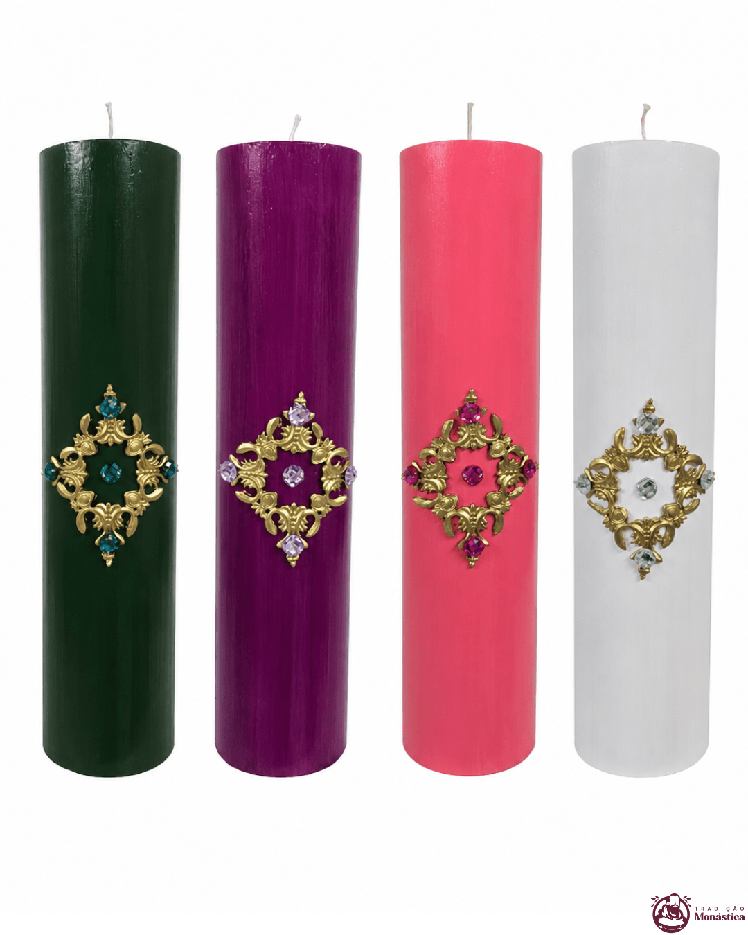 Kit de Velas do Advento com Estrela Dourada - 30x7cm Kit de Velas do Advento com Estrela Dourada - 30x7cm