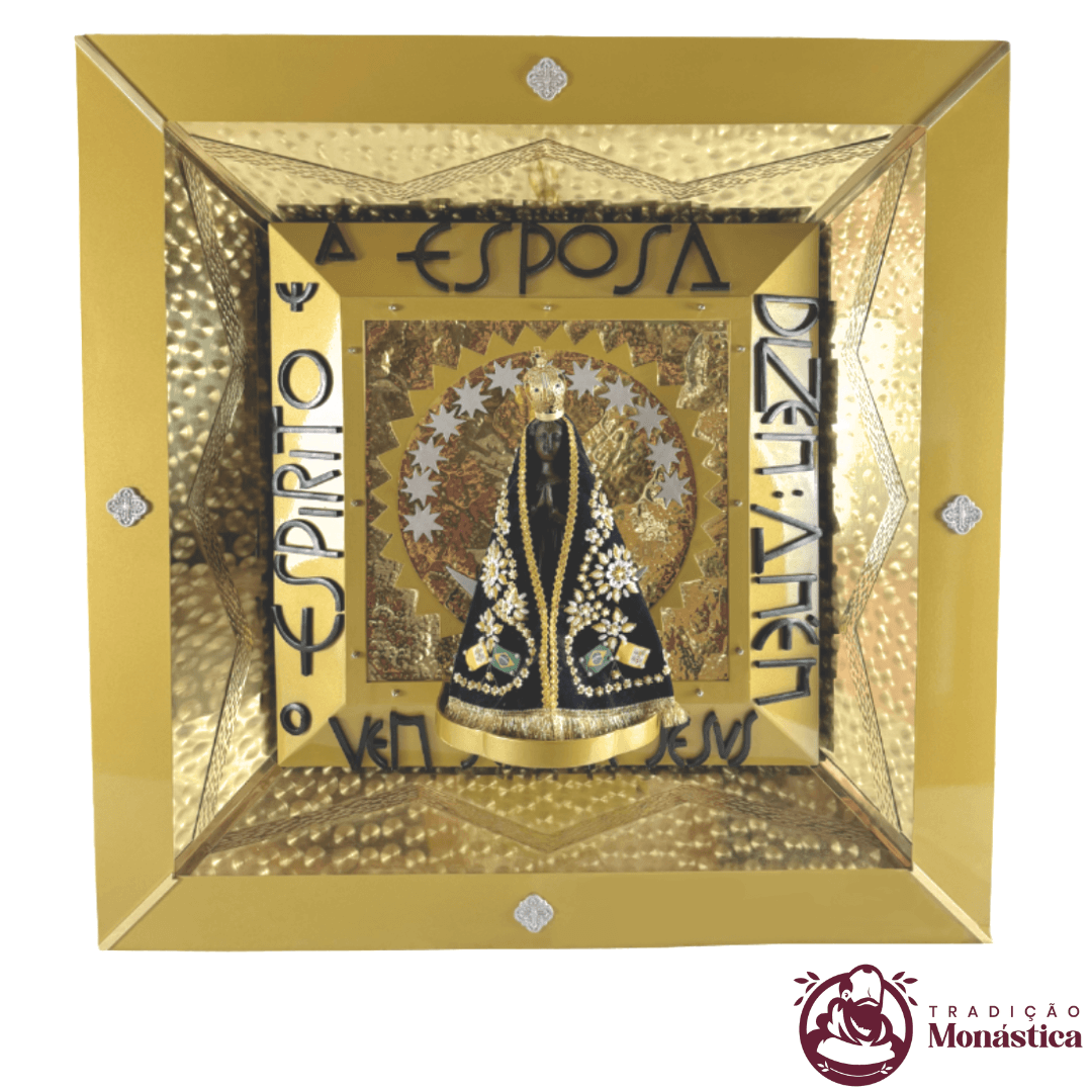 Nicho de Nossa Senhora Aparecida - Para Embutir, feito em Metal - 90 x 90cm Nicho de Nossa Senhora Aparecida - Para Embutir, feito em Metal - 90 x 90cm