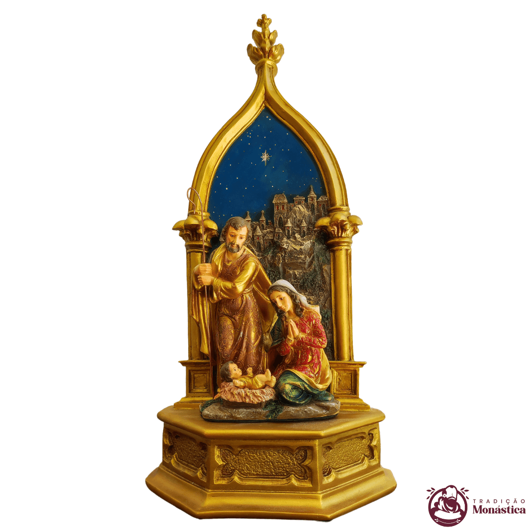 Oratório Peanha com Sagrada Família Policromada - Presépio Oratório Peanha com Sagrada Família Policromada - Presépio