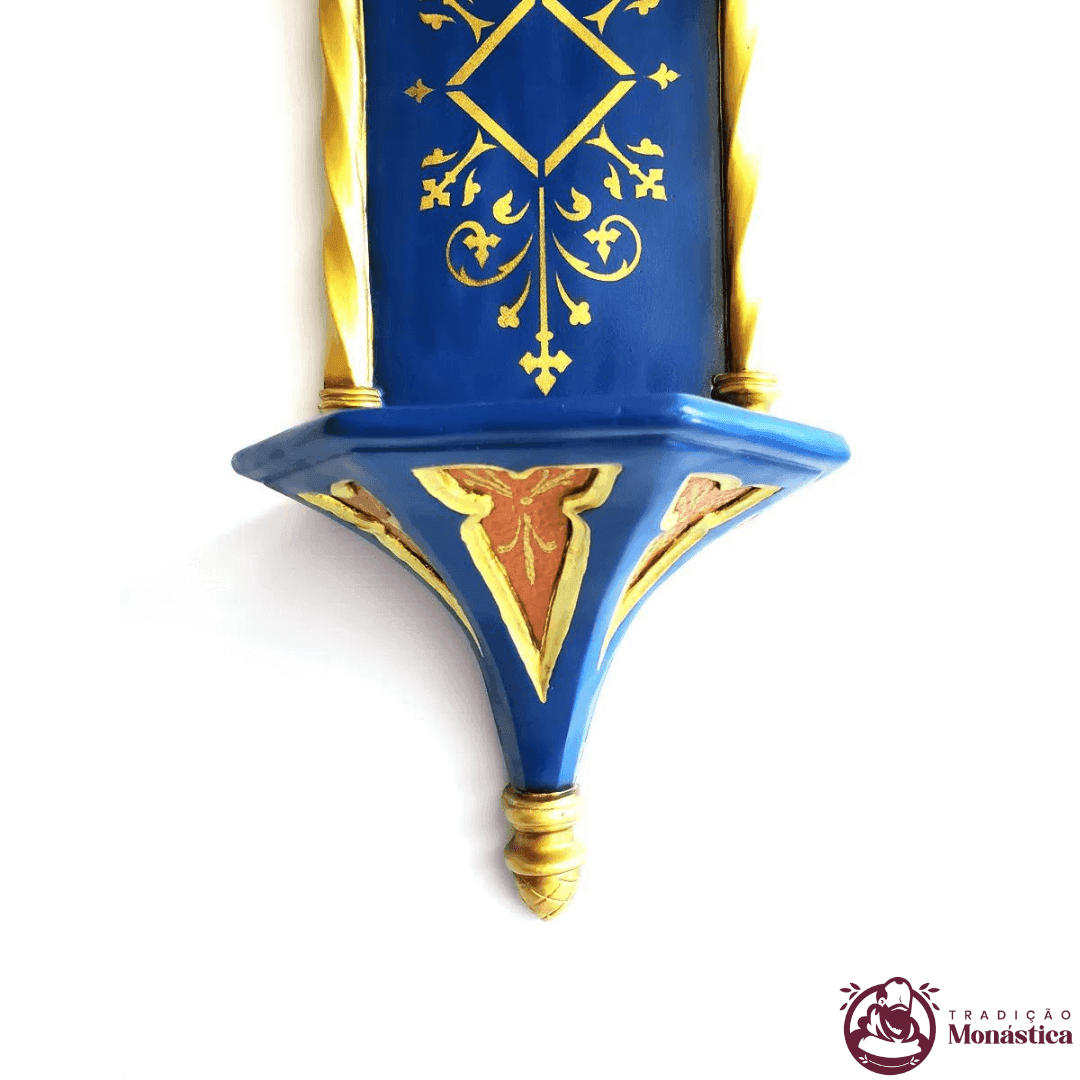 Oratório Peanha Gótica Castelo 90cm Policromada - 3