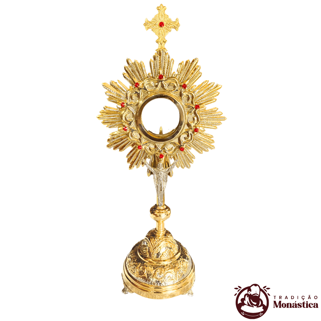 Ostensório Cinzelado - Com Banho em Ouro - 1
