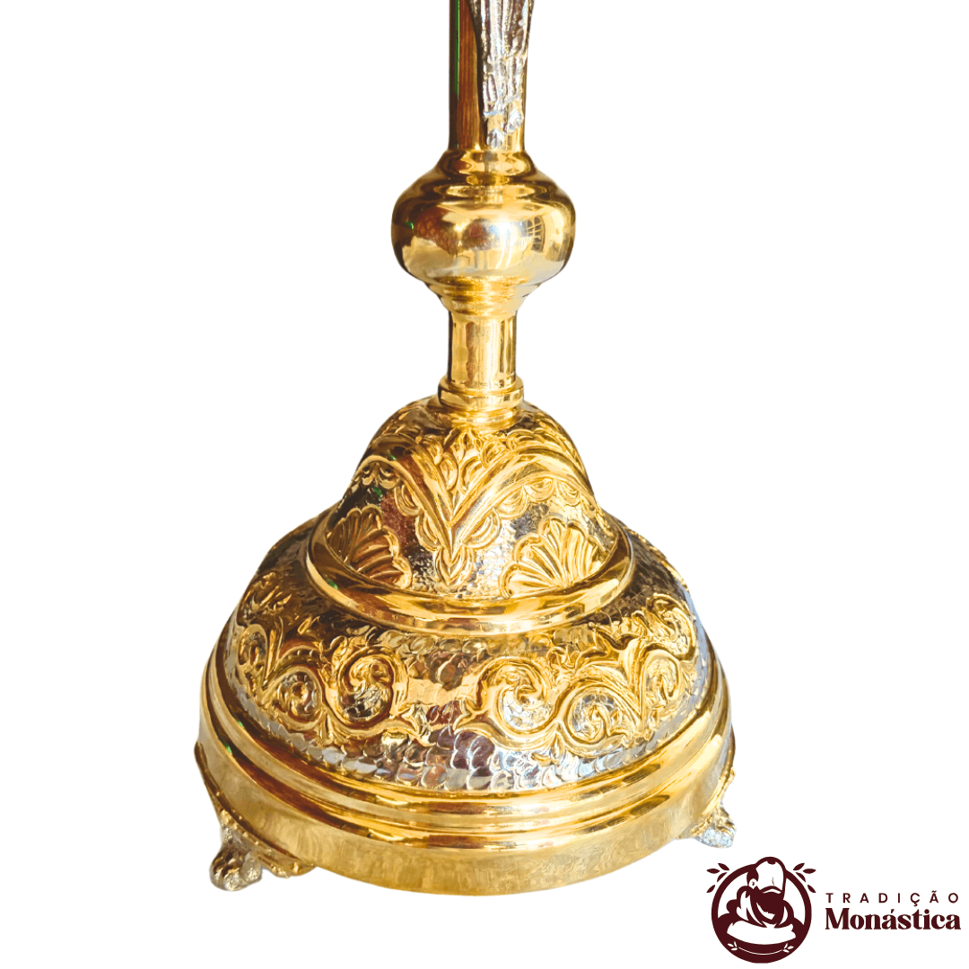 Ostensório Cinzelado - Com Banho em Ouro - 3