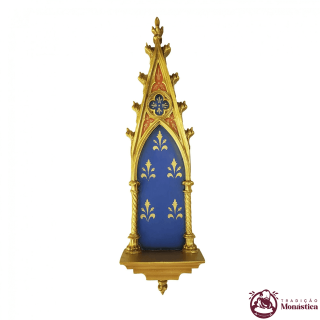 Peanha Oratório Gótico 45cm Azul Peanha Oratório Gótico 45cm Azul