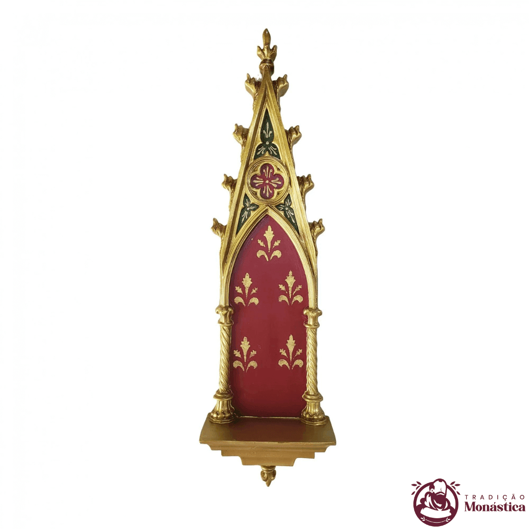 Peanha Oratório Gótico 45cm Vermelha - 1