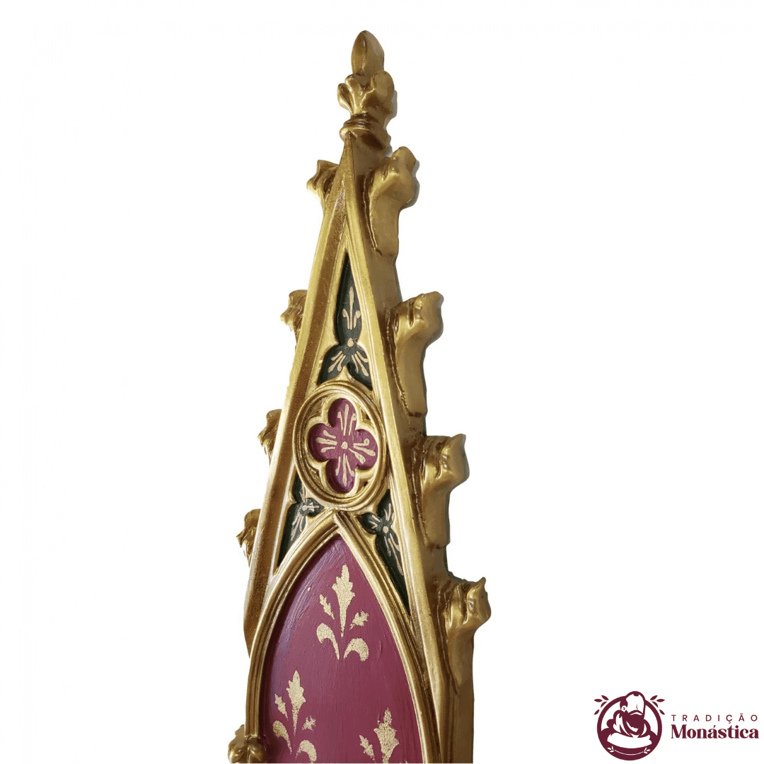 Peanha Oratório Gótico 45cm Vermelha - 6