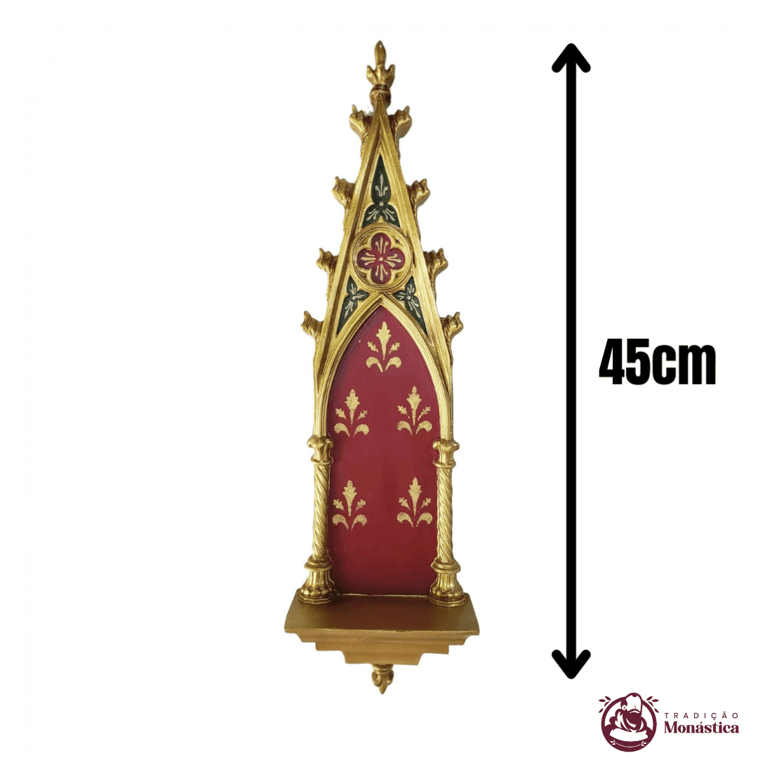 Peanha Oratório Gótico 45cm Vermelha - 8