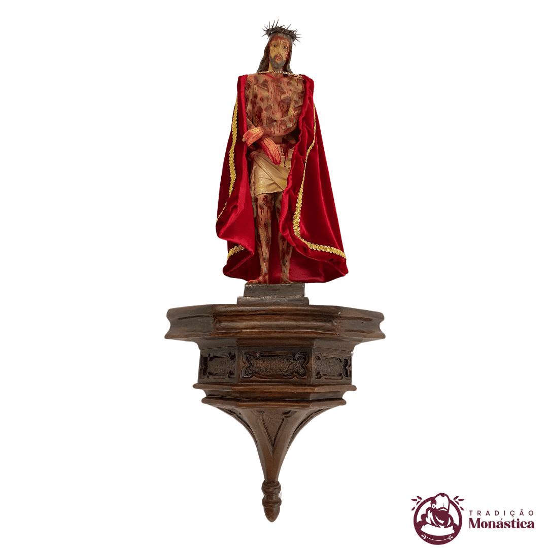 Peanha feita de Resina tom Madeira para Imagem de 70cm à 1metro Peanha feita de Resina tom Madeira para Imagem de 70cm à 1metro