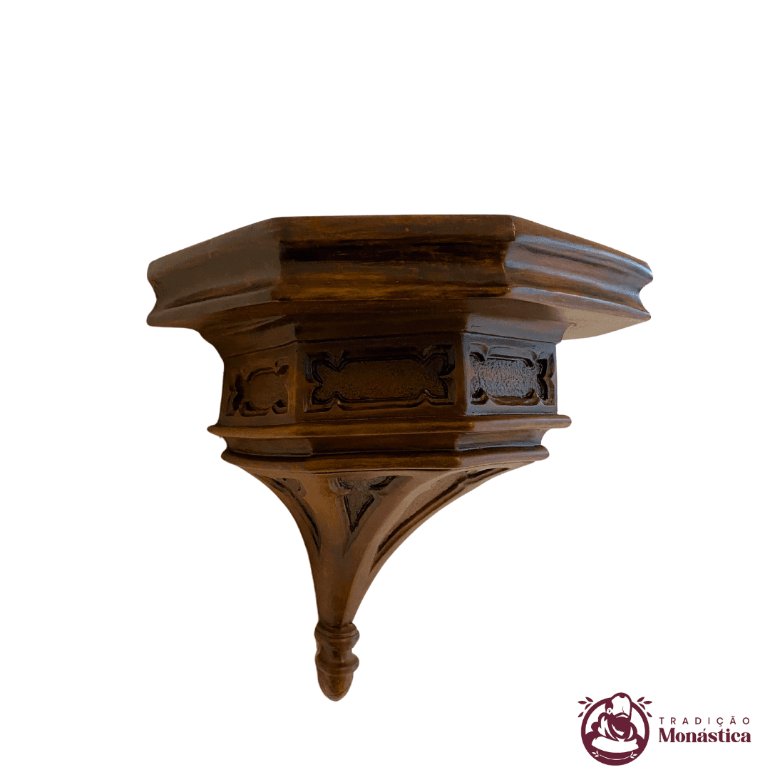 Peanha feita de Resina tom Madeira para Imagem de 70cm à 1metro - 5