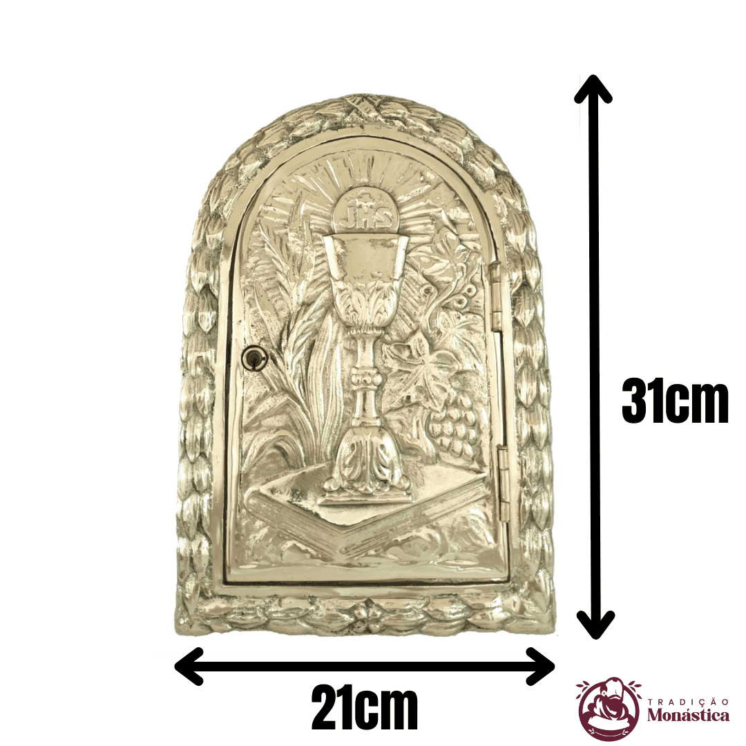 Porta de Sacrário Feita Em Bronze - Igrejas e Capelas - 31x21 - 2