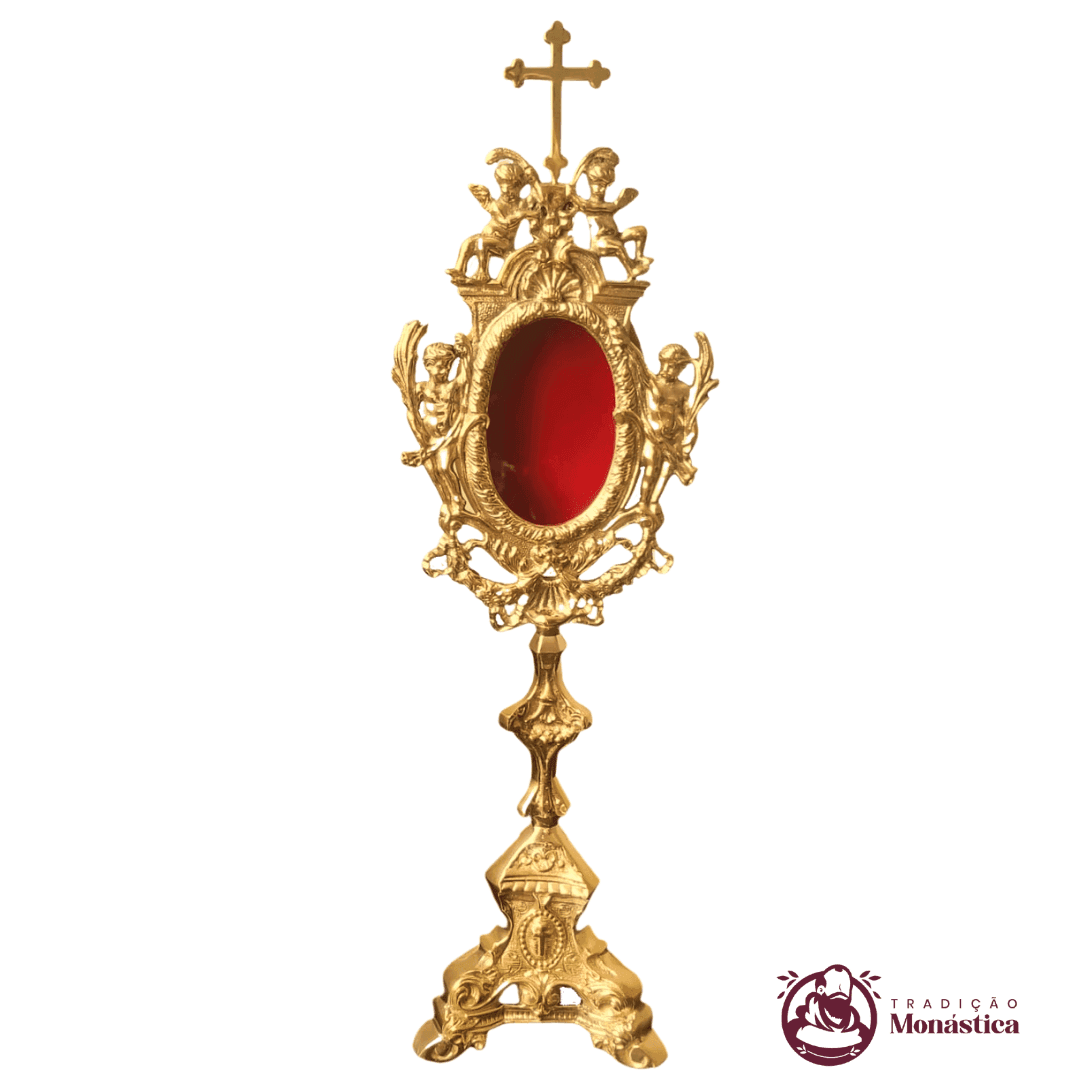 Relicário estilo Barroco com Detalhes de Anjos - 53cm - 1