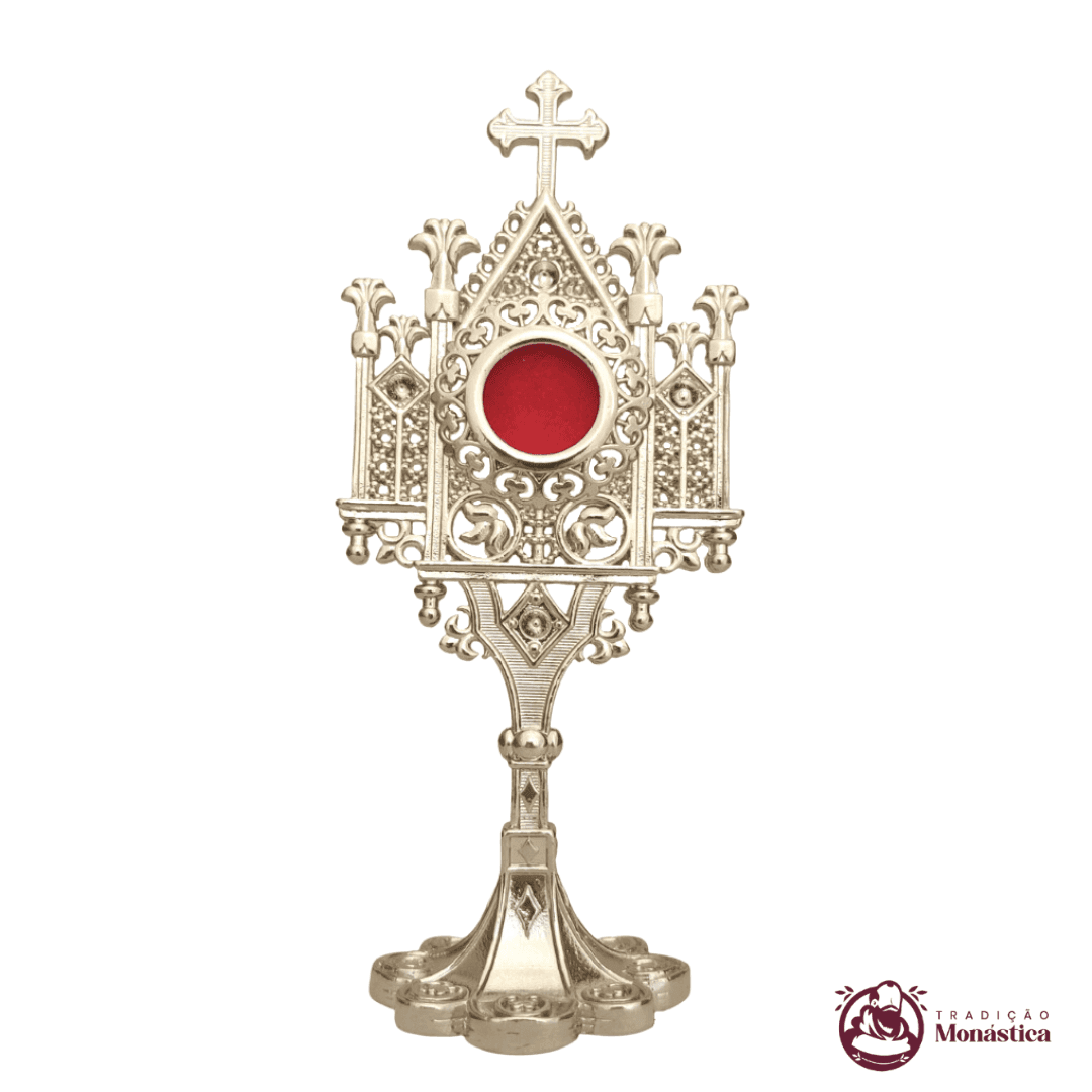 Relicário Pequeno estilo Gótico Níquel - 04 - 4