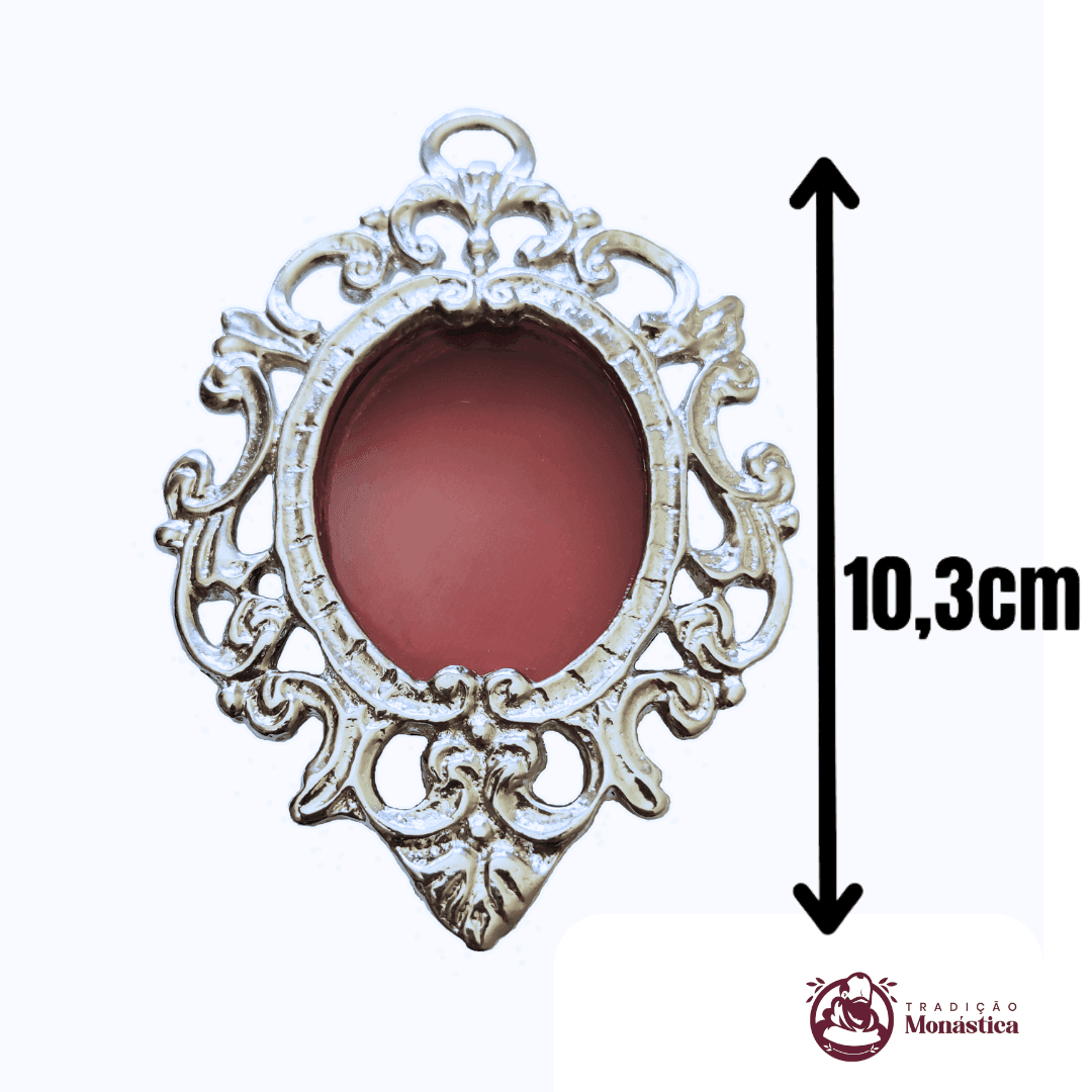 Relicário/Teca para Relíquia de Santos Grande - Niquelada - 2