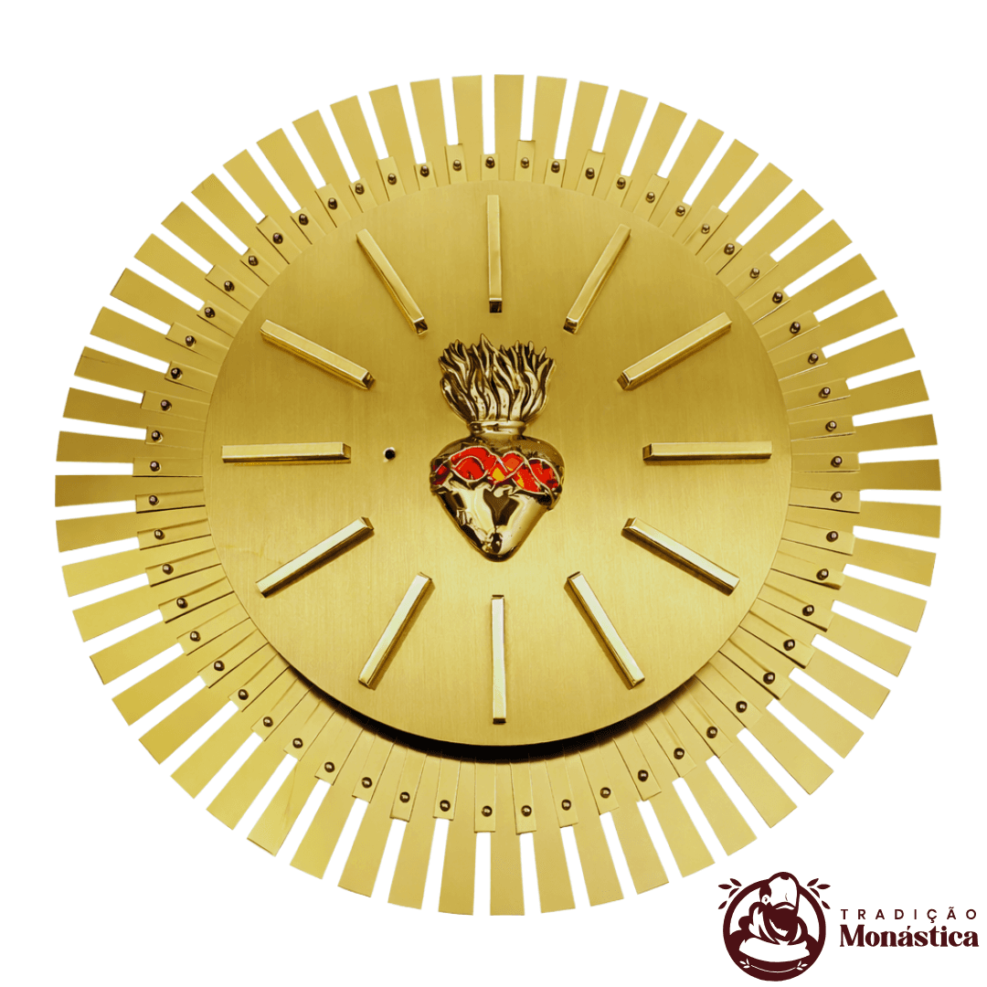 Sacrário Redondo Sagrado Coração com Luz Frontal - Para Embutir - 1