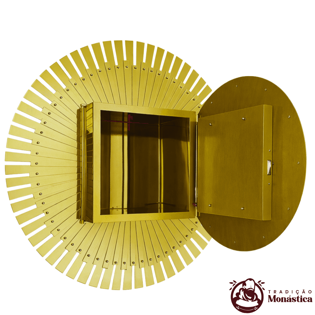 Sacrário Redondo Sagrado Coração com Luz Frontal - Para Embutir - 3