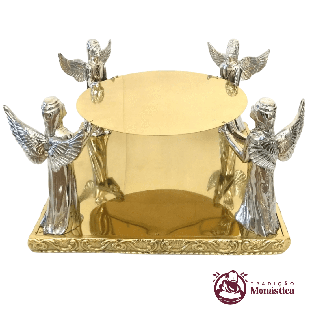 Suporte para Ostensório com Anjos - Base - 18cm de Altura Suporte para Ostensório com Anjos - Base - 18cm de Altura