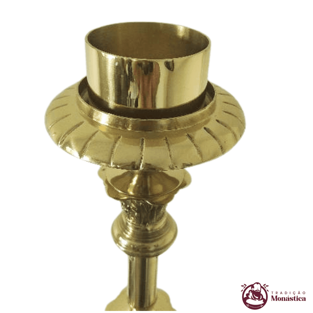 Castiçal Para Círio e Vela De Altar - Jesus, Maria e José - 5