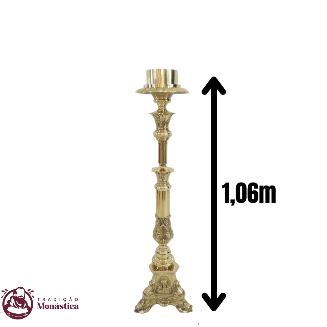 Castiçal Para Círio e Vela De Altar - Jesus, Maria e José - 6