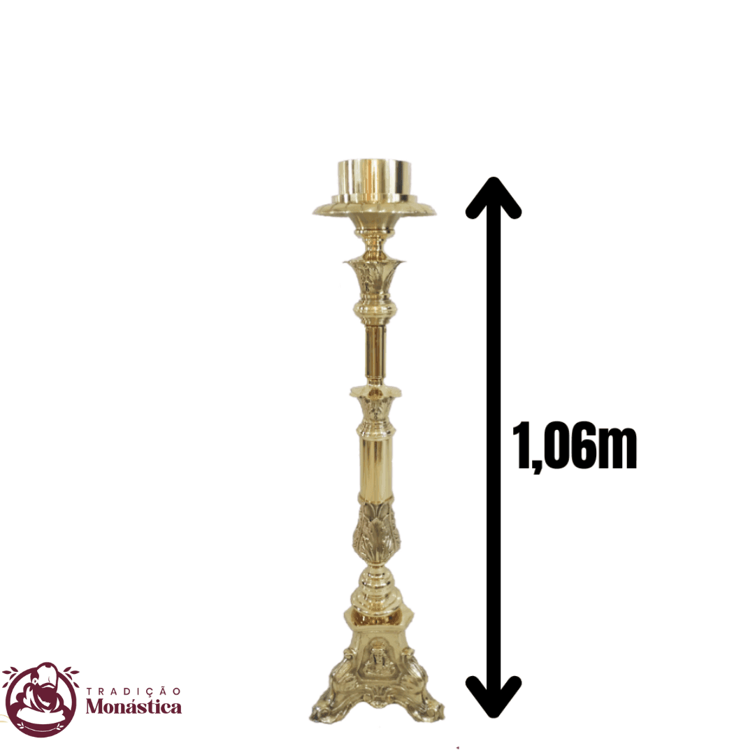 Castiçal Para Círio e Vela De Altar - Jesus, Maria e José - 6