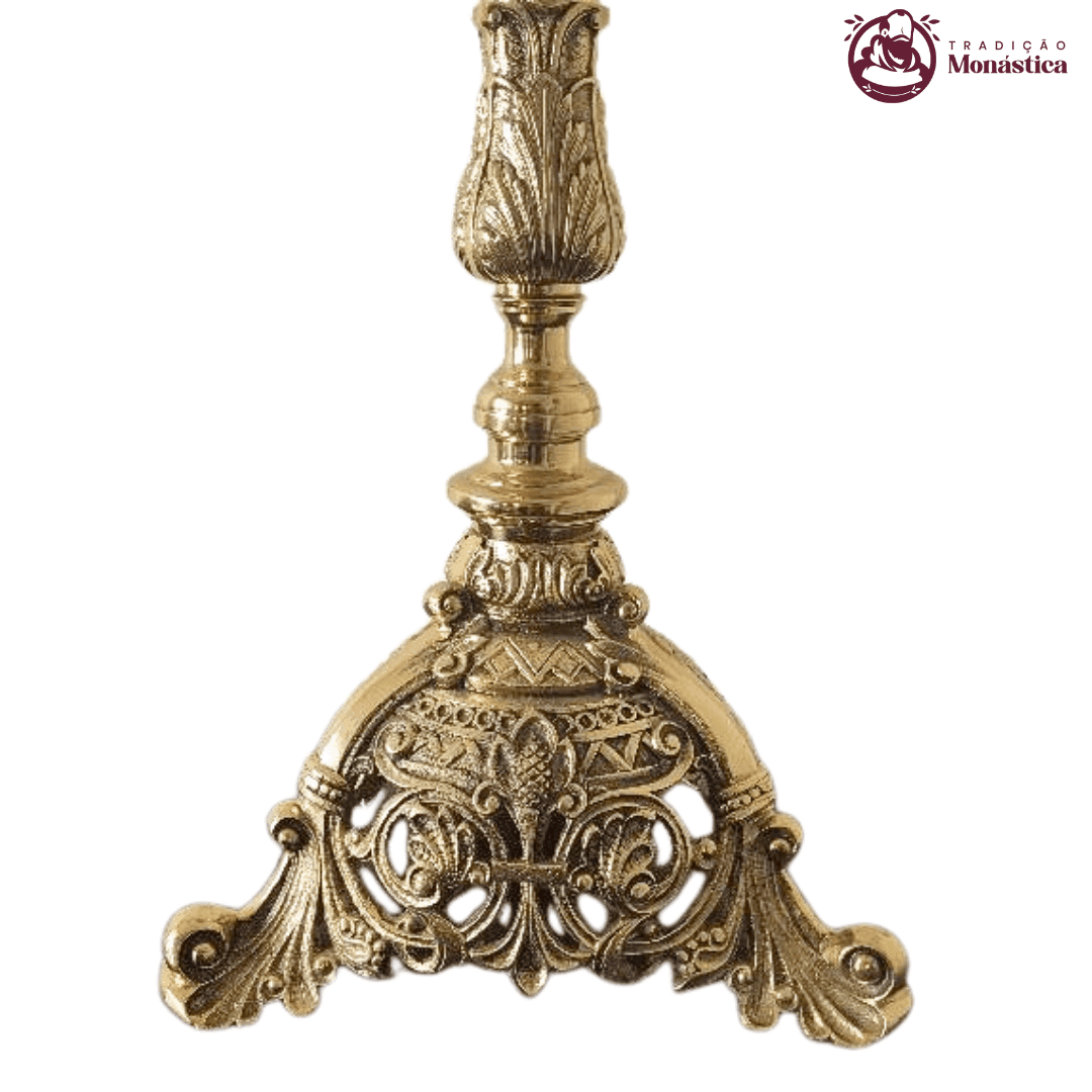 Castiçal Coroa Do Advento, Círio e Vela De Altar - 3 Em 1 - Grande - 2