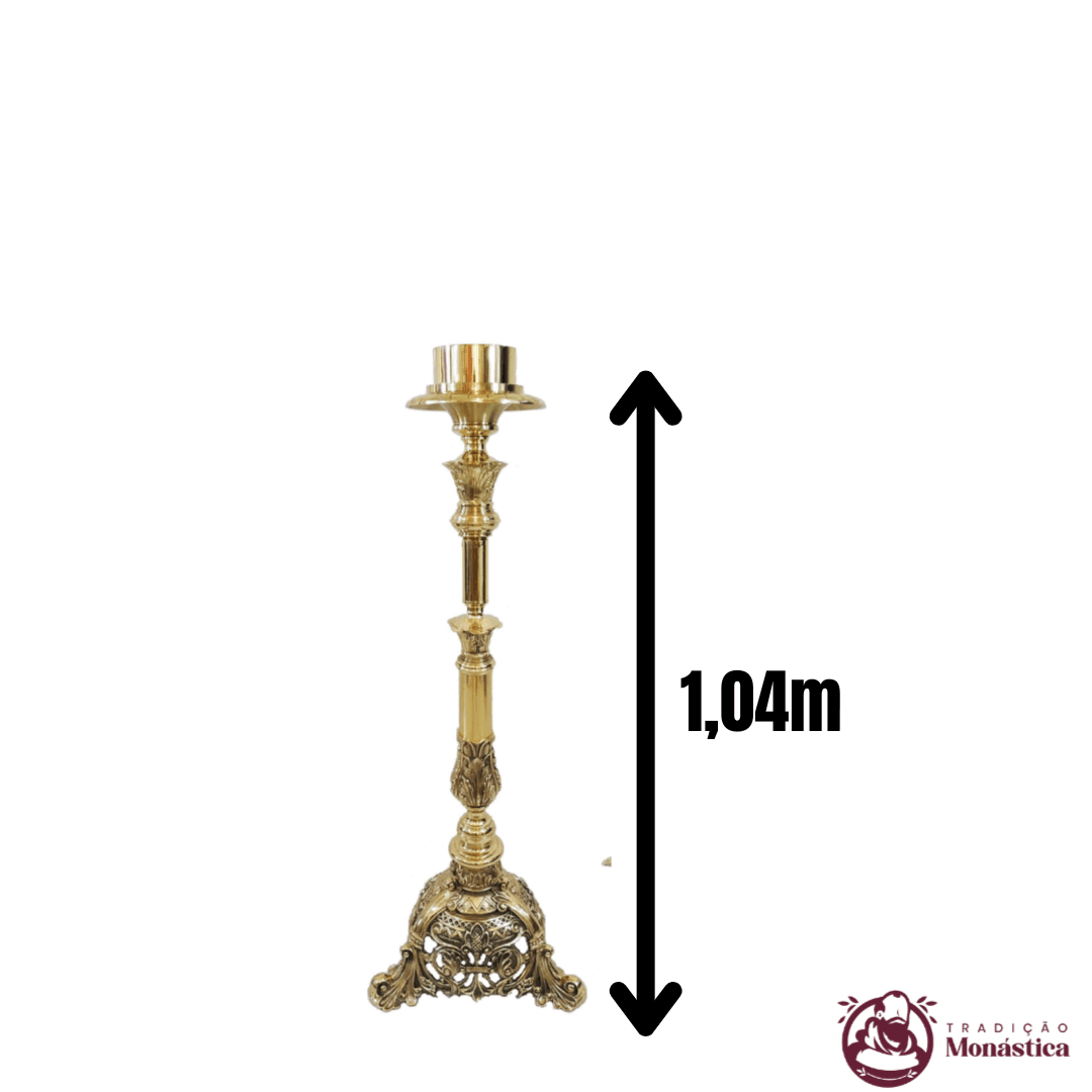 Castiçal Coroa Do Advento, Círio e Vela De Altar - 3 Em 1 - Grande - 4