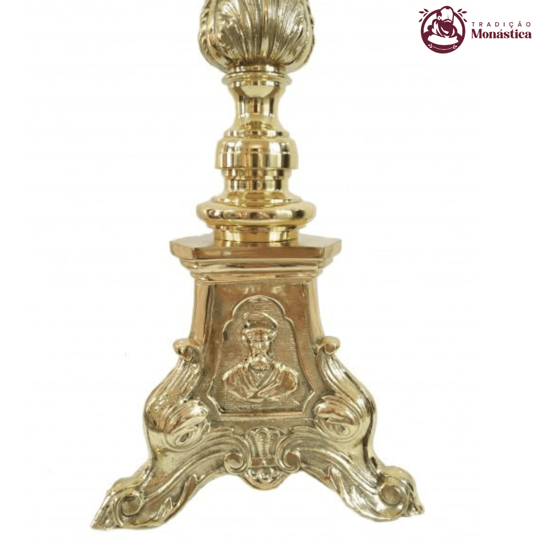 Castiçal Coroa Do Advento, Círio e Vela De Altar - Grande - Base JMJ - 3 Em 1 - 2