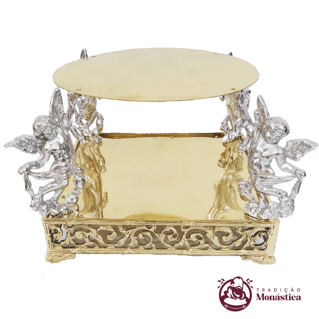 Suporte para Ostensório com Anjos - Base - 21cm de Altura Suporte para Ostensório com Anjos - Base - 21cm de Altura